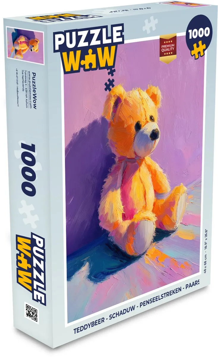 PuzzleWow Teddybeer Schaduw Legpuzzel 1000 Stuks