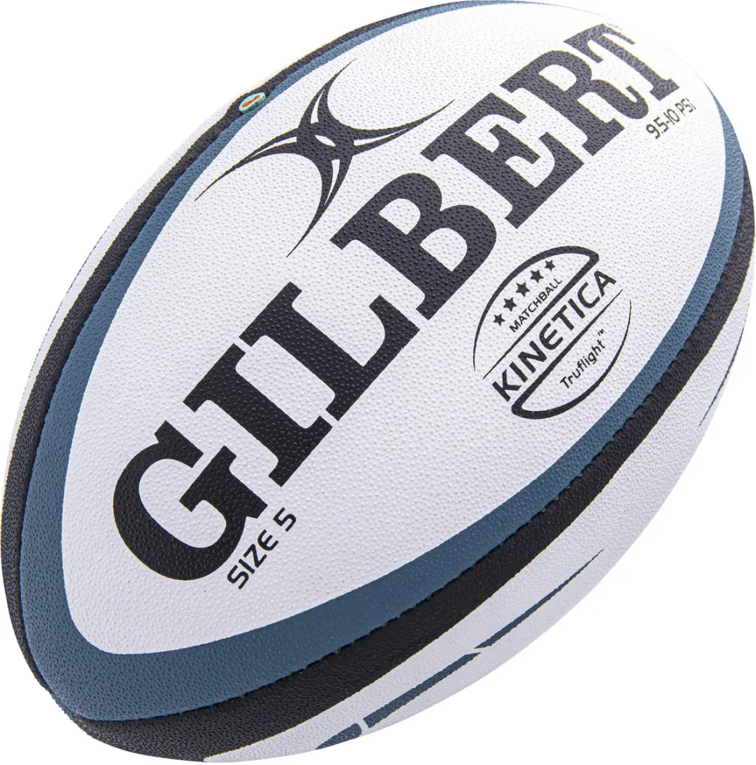 Gilbert Rugbybal Kinetica Match Grijs/Zwart