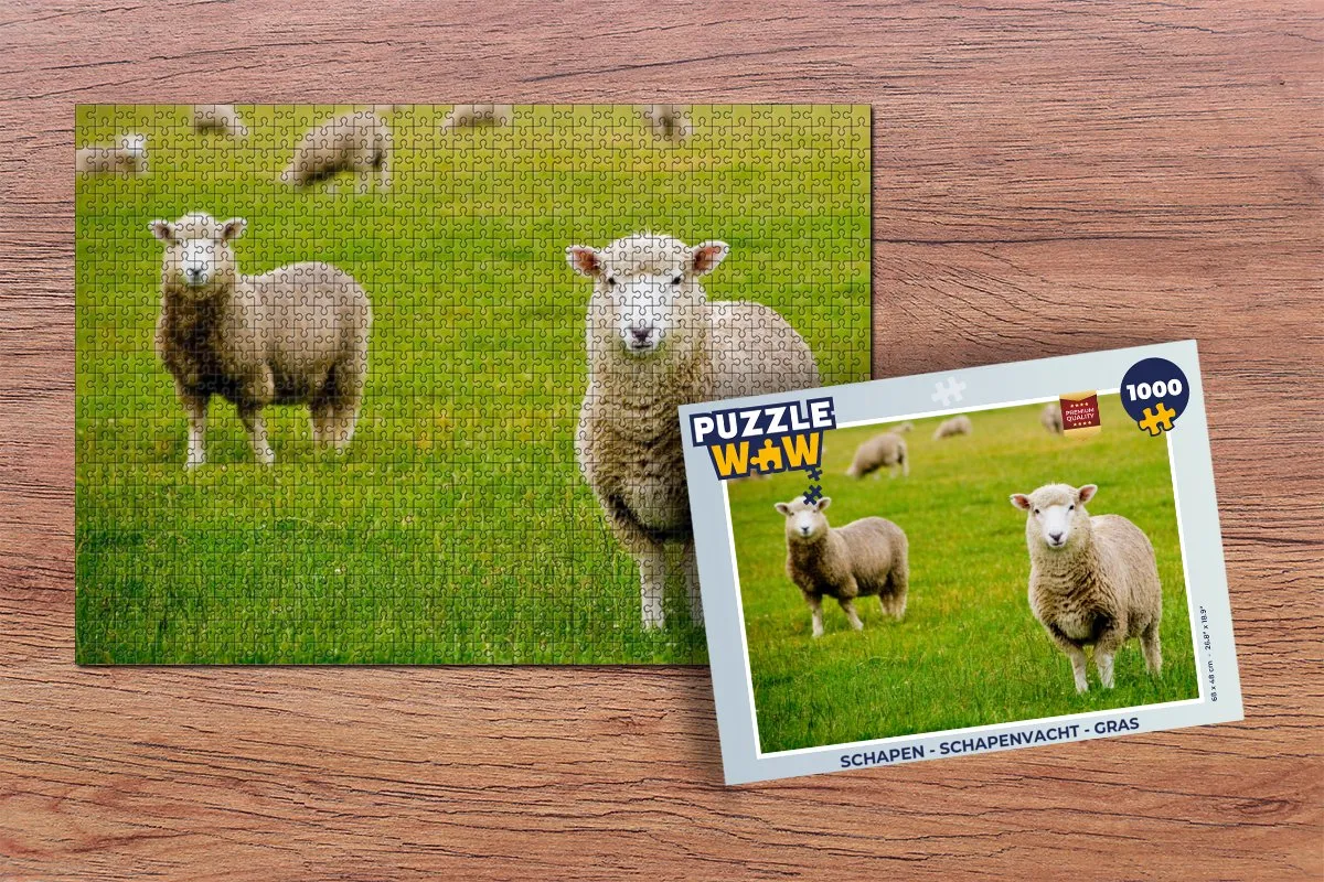 PuzzleWow Schapen Legpuzzel 1000 Stuks - Multicolor