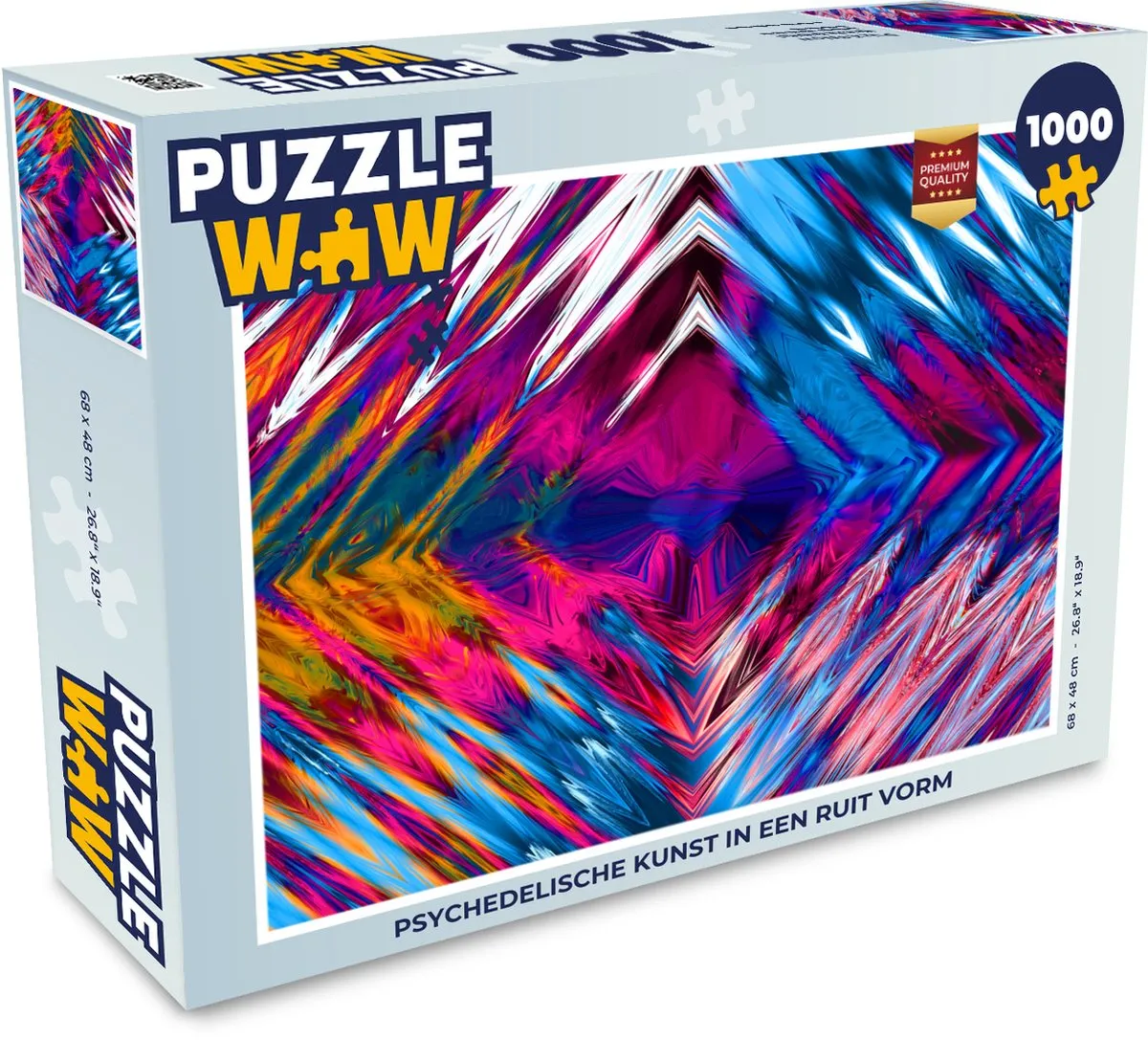 PuzzleWow Ruiten Psychedelisch Legpuzzel 1000 Stuks - Multicolor