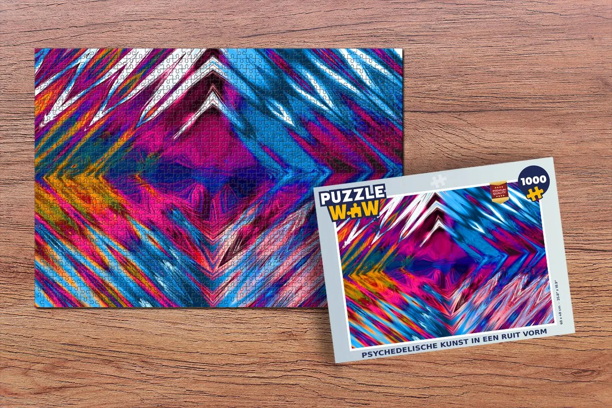 PuzzleWow Ruiten Psychedelisch Legpuzzel 1000 Stuks