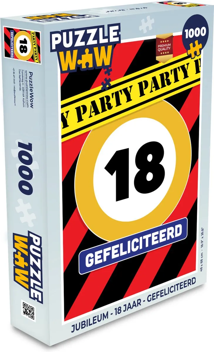 PuzzleWow Legpuzzel 1000 Stuks