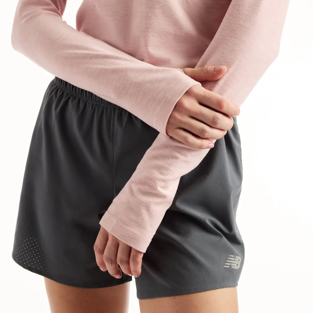 New Balance Space Dye 1/4 Zip Dames Sporttrui - Roze - afbeelding 3 van 6