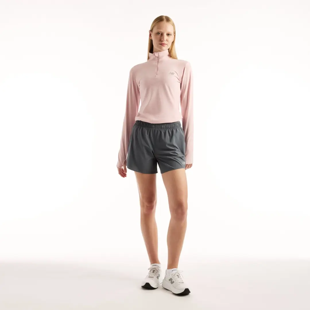 New Balance Space Dye 1/4 Zip Dames Sporttrui - Roze