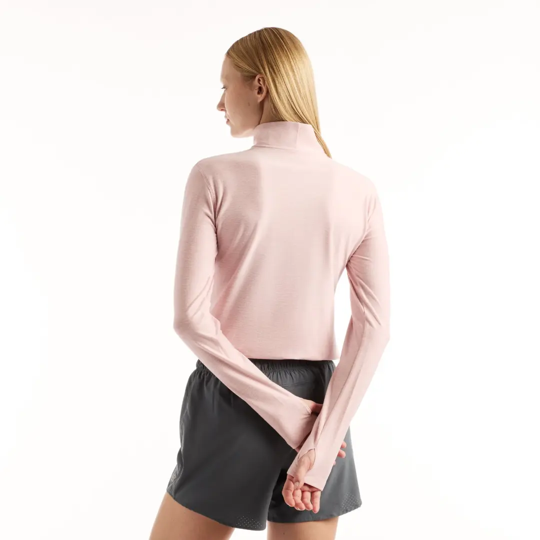 New Balance Space Dye 1/4 Zip Dames Sporttrui - Roze - afbeelding 5 van 6