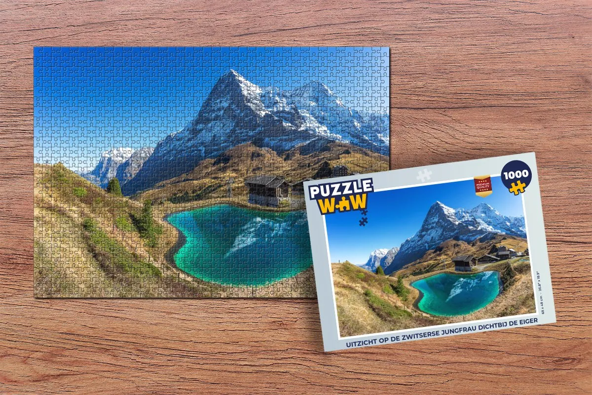 PuzzleWow Legpuzzel Zwitserse Jungfrau 1000 Stuks - Multicolor