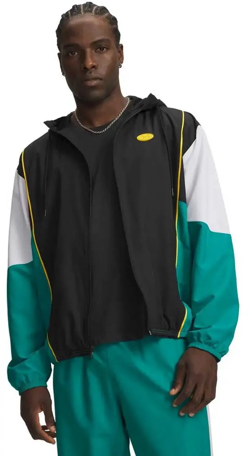 Under Armour Rival Woven Colorblock Jas Zwart M Man