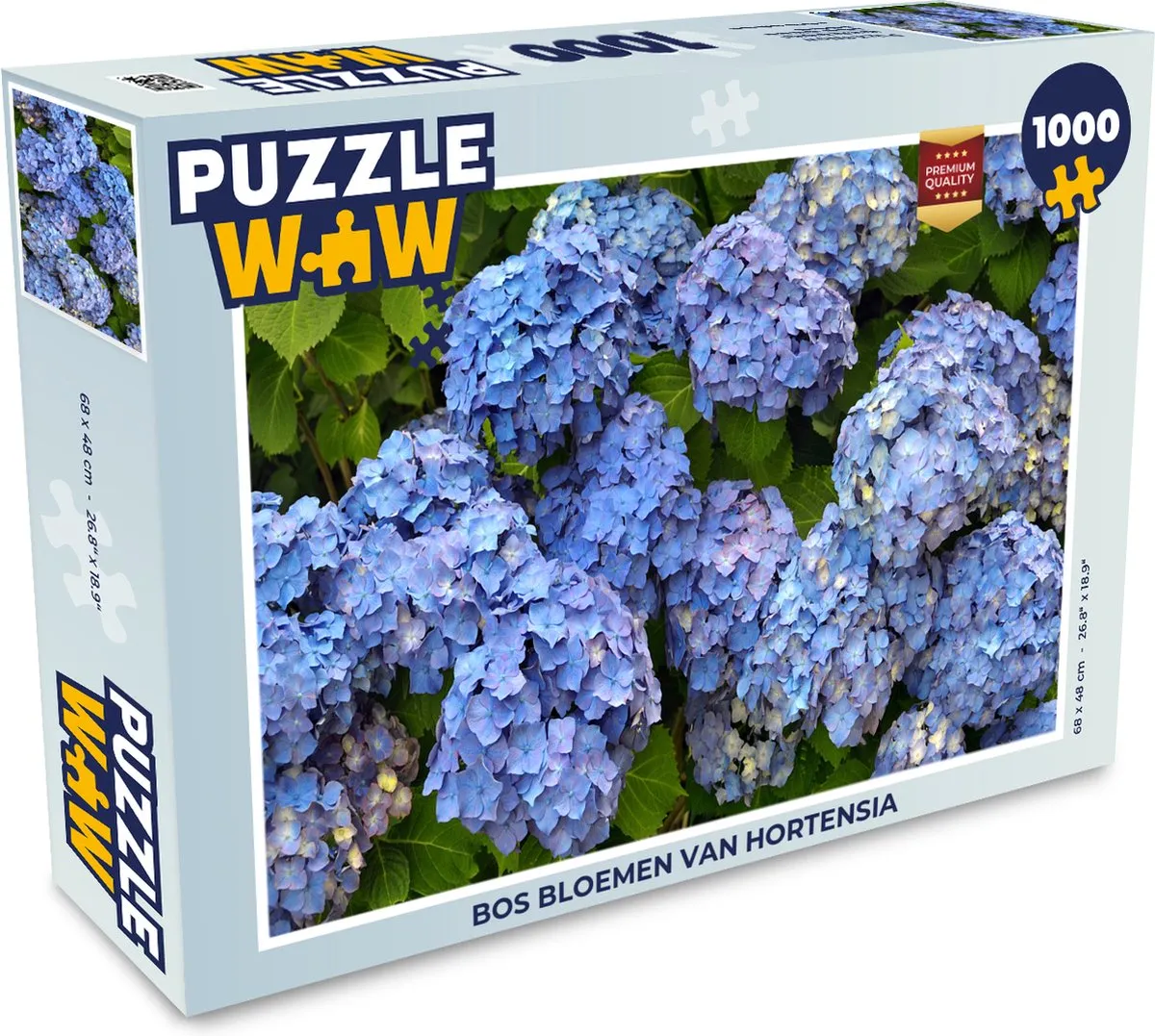 PuzzleWow Bos Bloemen Hortensia Legpuzzel 1000 Stuks