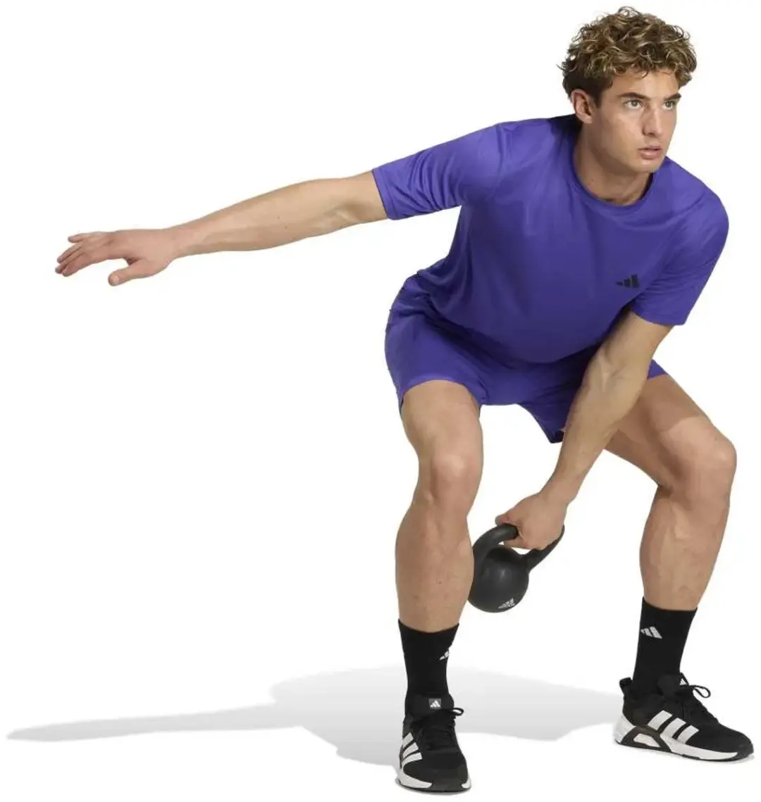 Adidas Workout Essentials T-shirt KS3825 - Paars M - afbeelding 3 van 4