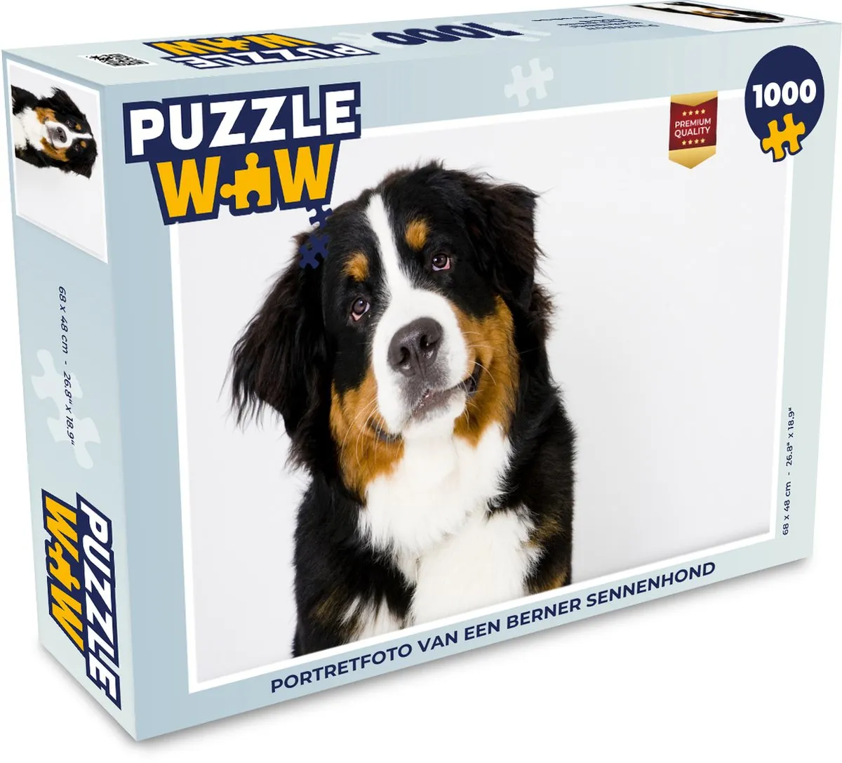 PuzzleWow Berner Sennenhond Legpuzzel 1000 Stuks - Multicolor