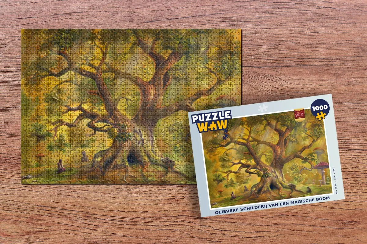PuzzleWow Magische Boom Legpuzzel 1000 Stuks - Multicolor