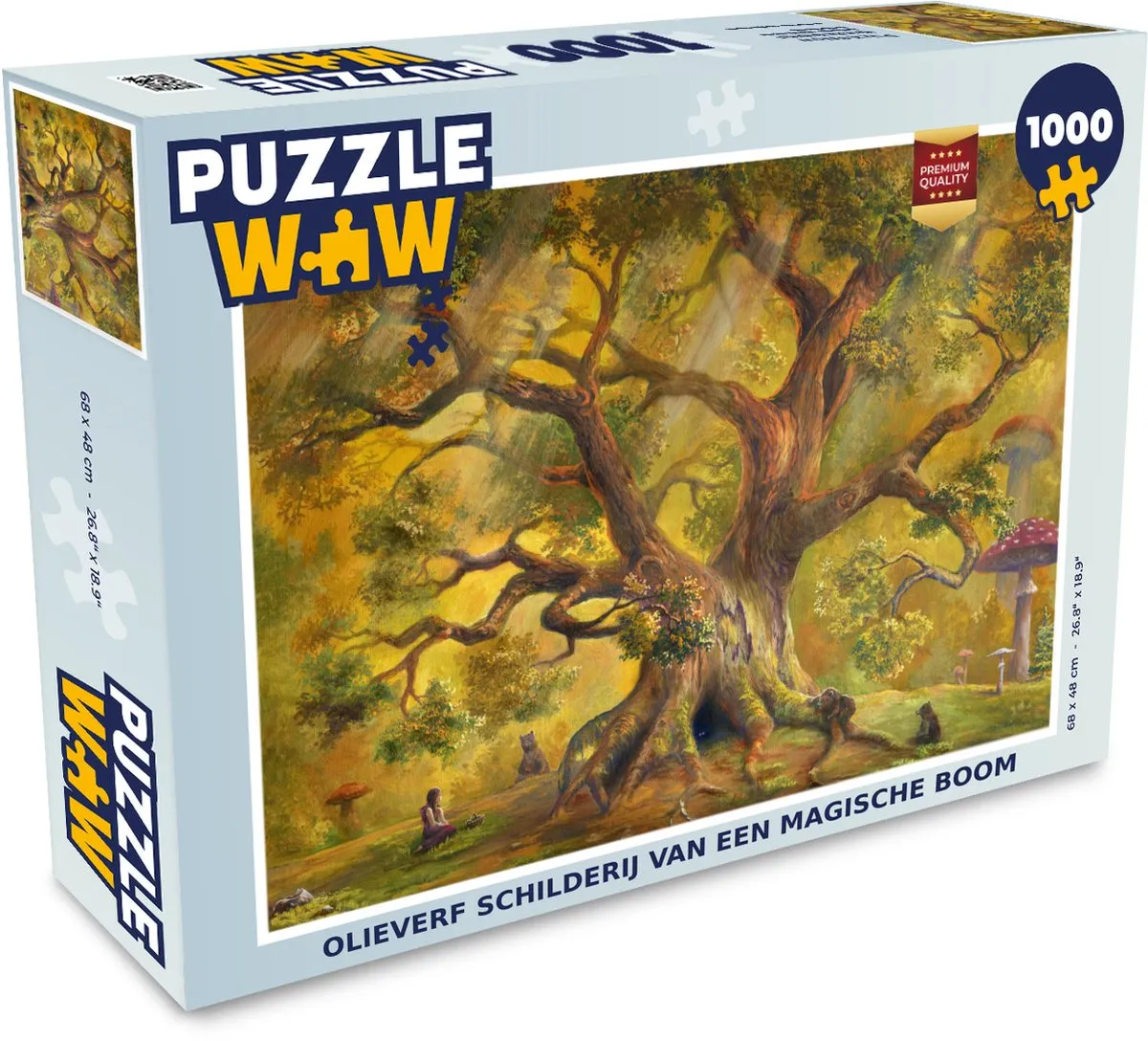 PuzzleWow Magische Boom Legpuzzel 1000 Stuks - Multicolor