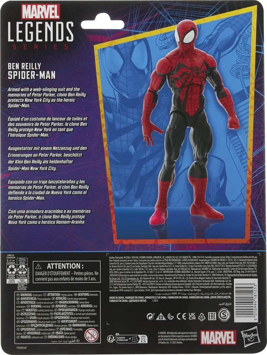 Marvel Legends Ben Reilly Spider-Man Actiefiguur 15cm - Multicolor