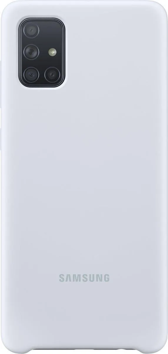 Samsung Siliconen Backcover A71 - Zilver - 8806090346309