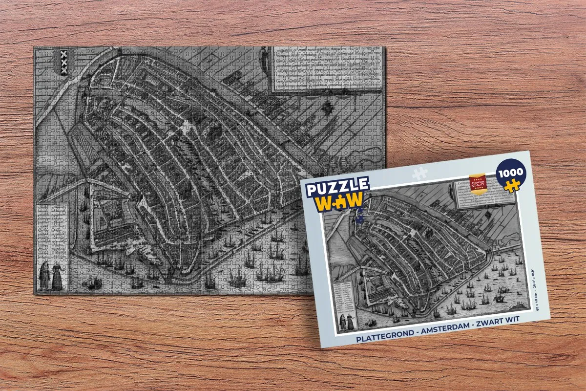 PuzzleWow Amsterdam Legpuzzel 1000 Stuks - Multicolor