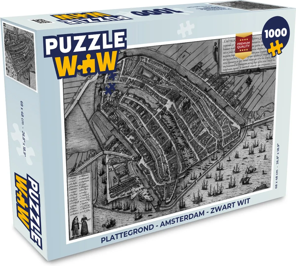 PuzzleWow Amsterdam Legpuzzel 1000 Stuks
