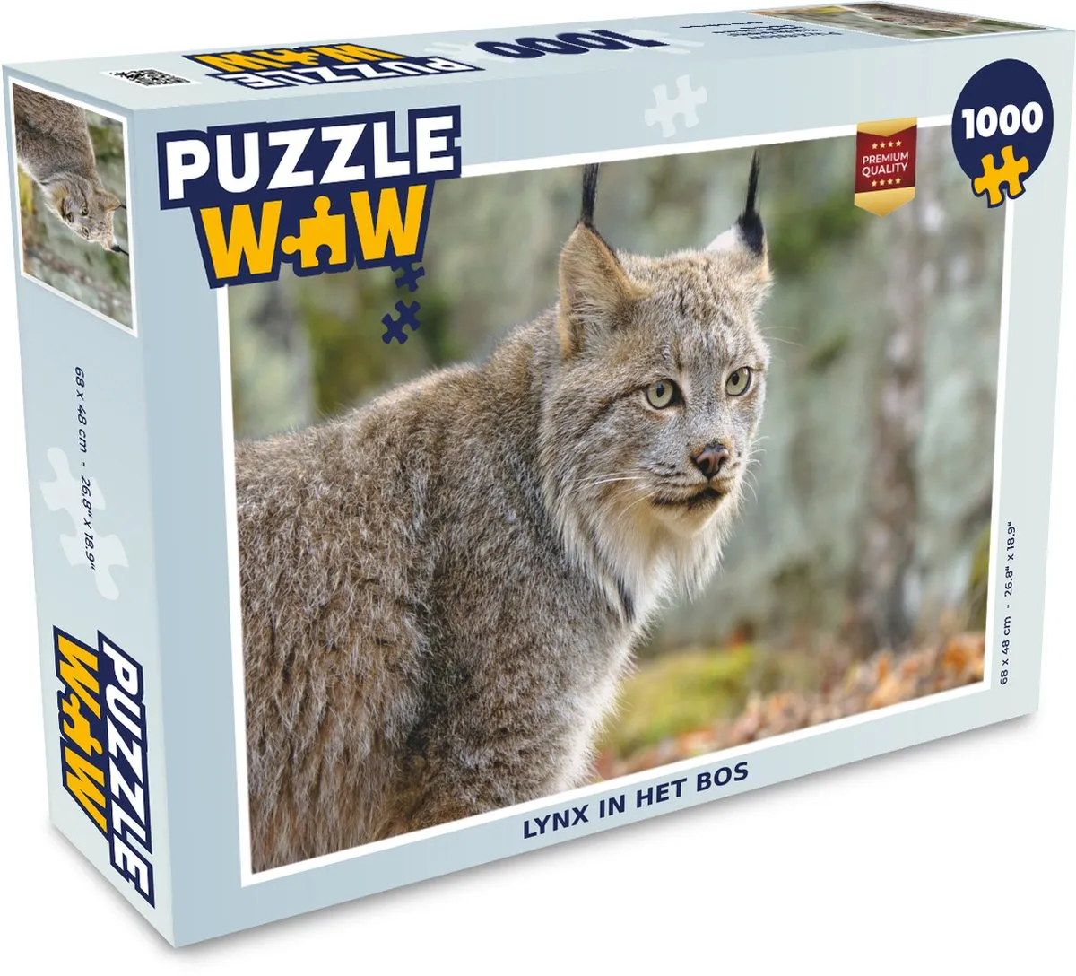 PuzzleWow Lynx Bos Legpuzzel 1000 Stuks