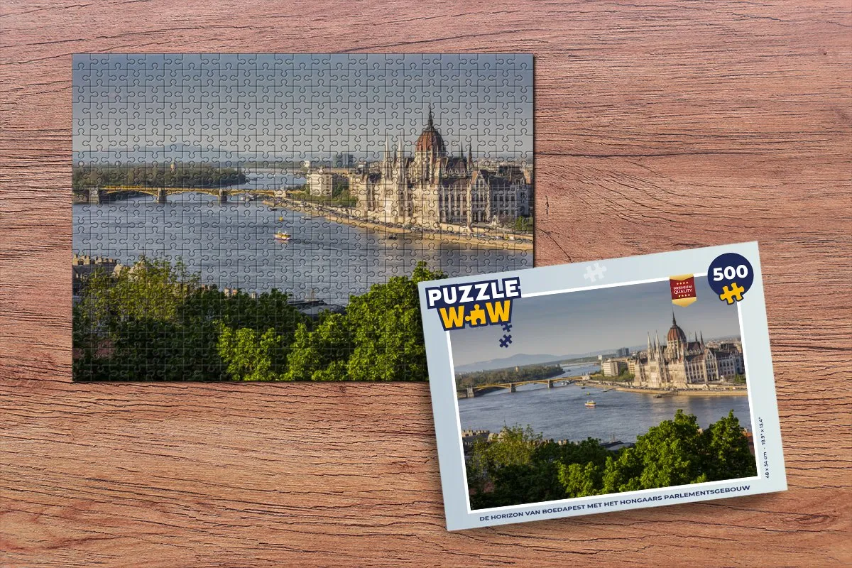 PuzzleWow De Horizon van Boedapest Legpuzzel 500 Stuks - Multicolor