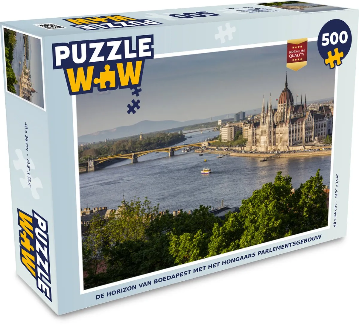 PuzzleWow De Horizon van Boedapest Legpuzzel 500 Stuks