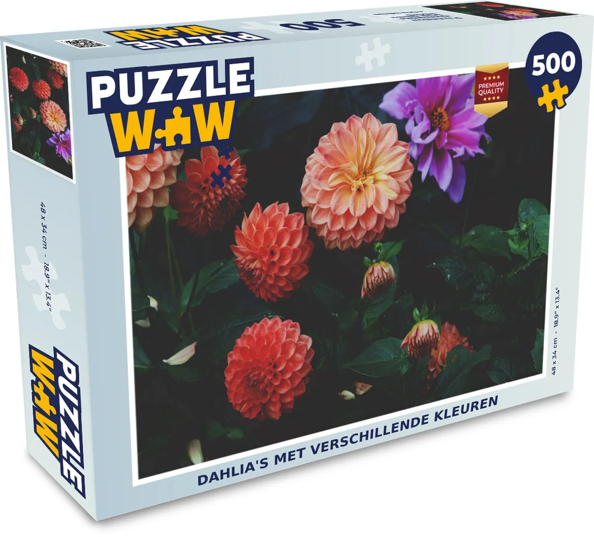PuzzleWow Dahlia's Legpuzzel 500 Stuks