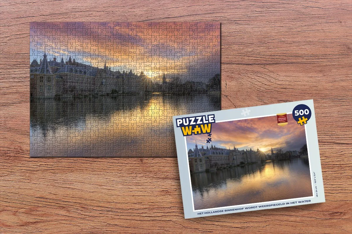 PuzzleWow Legpuzzel Het Hollandse Binnenhof 500 Stuks - Multicolor
