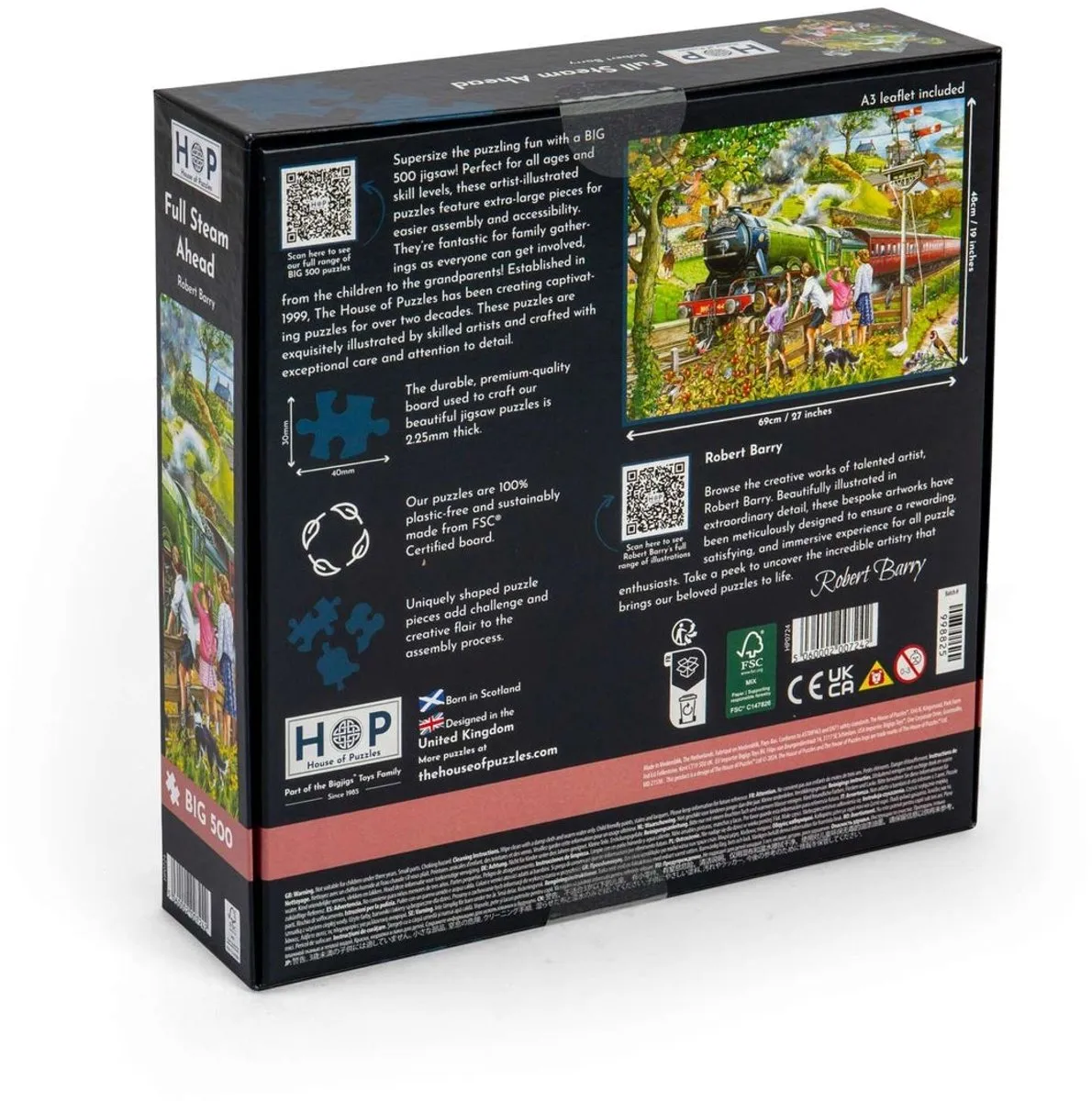 House of Puzzles Full Steam Ahead Legpuzzel 500 Stuks - Multicolor