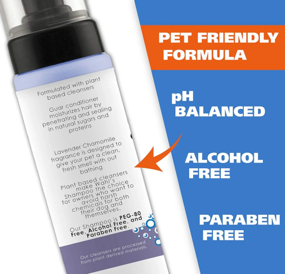 Wahl Pet Friendly Waterless No Rinse Shampoo voor Honden – Lavender & Chamomile – Droogshampoo Zonder Uitspoelen – Reinigt, Ontwart & Hydrateert – Milde Verzorging voor Hondenvacht – 210 ml