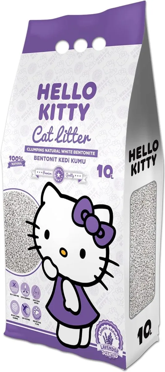 Hello Kitty Bentoniet Kattenbakvulling met Lavendelgeur 2 x 10L