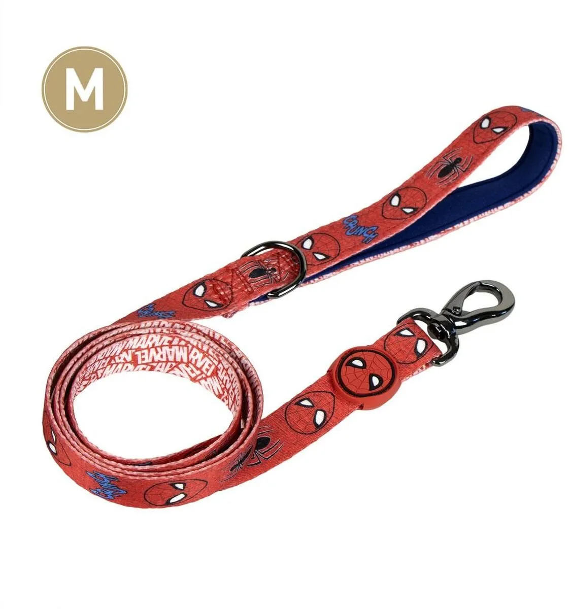 Hondenriem - Spider-Man - Rood - Maat M - 2x100cm