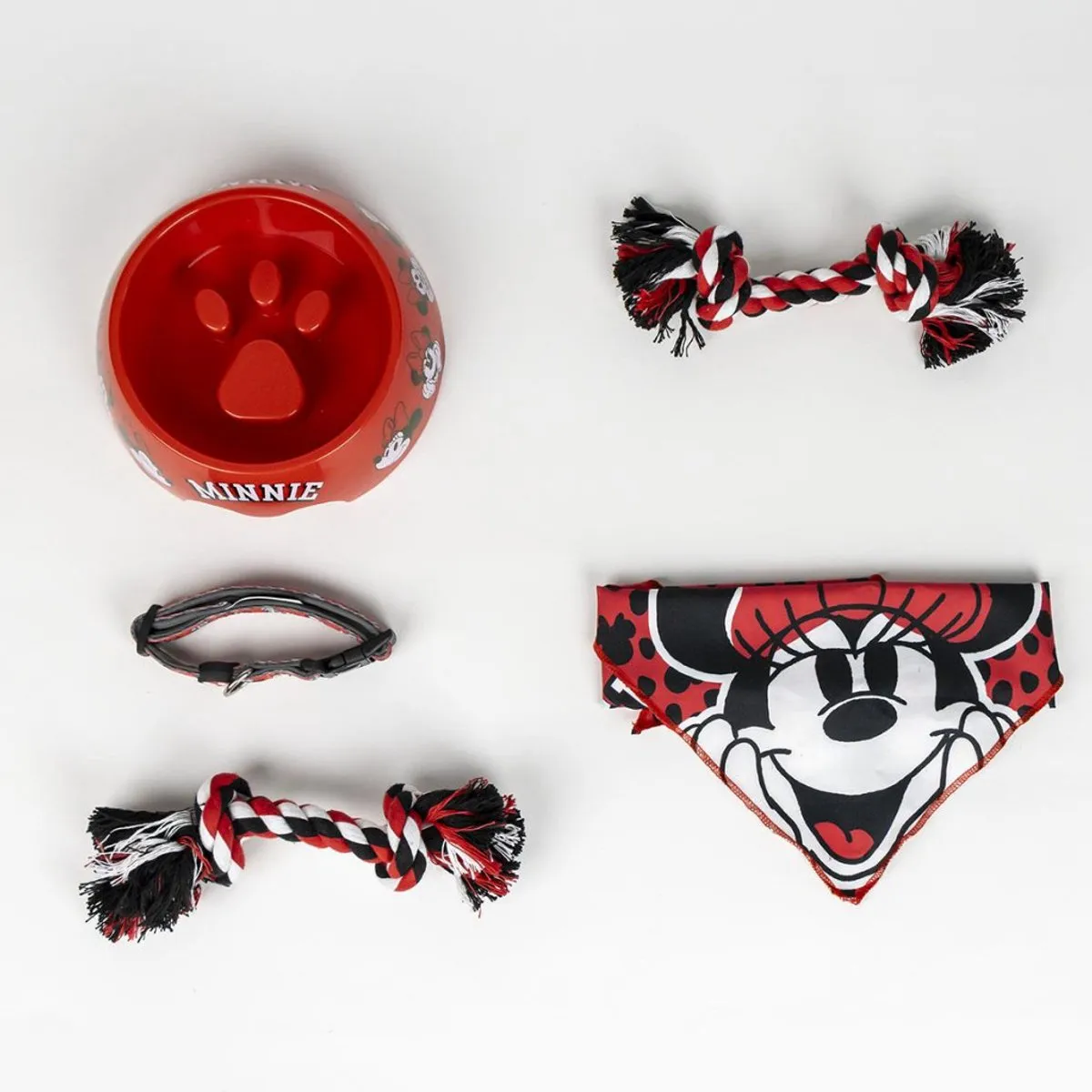 Disney Minnie Mouse Huisdieren Set - 5-delig - Rood/Zwart