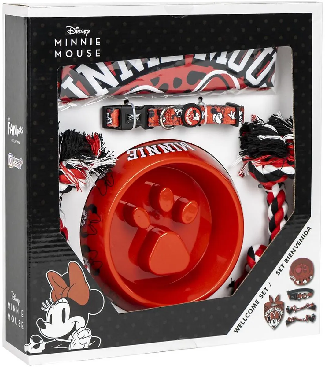 Disney Minnie Mouse Huisdieren Set - 5-delig - Rood/Zwart