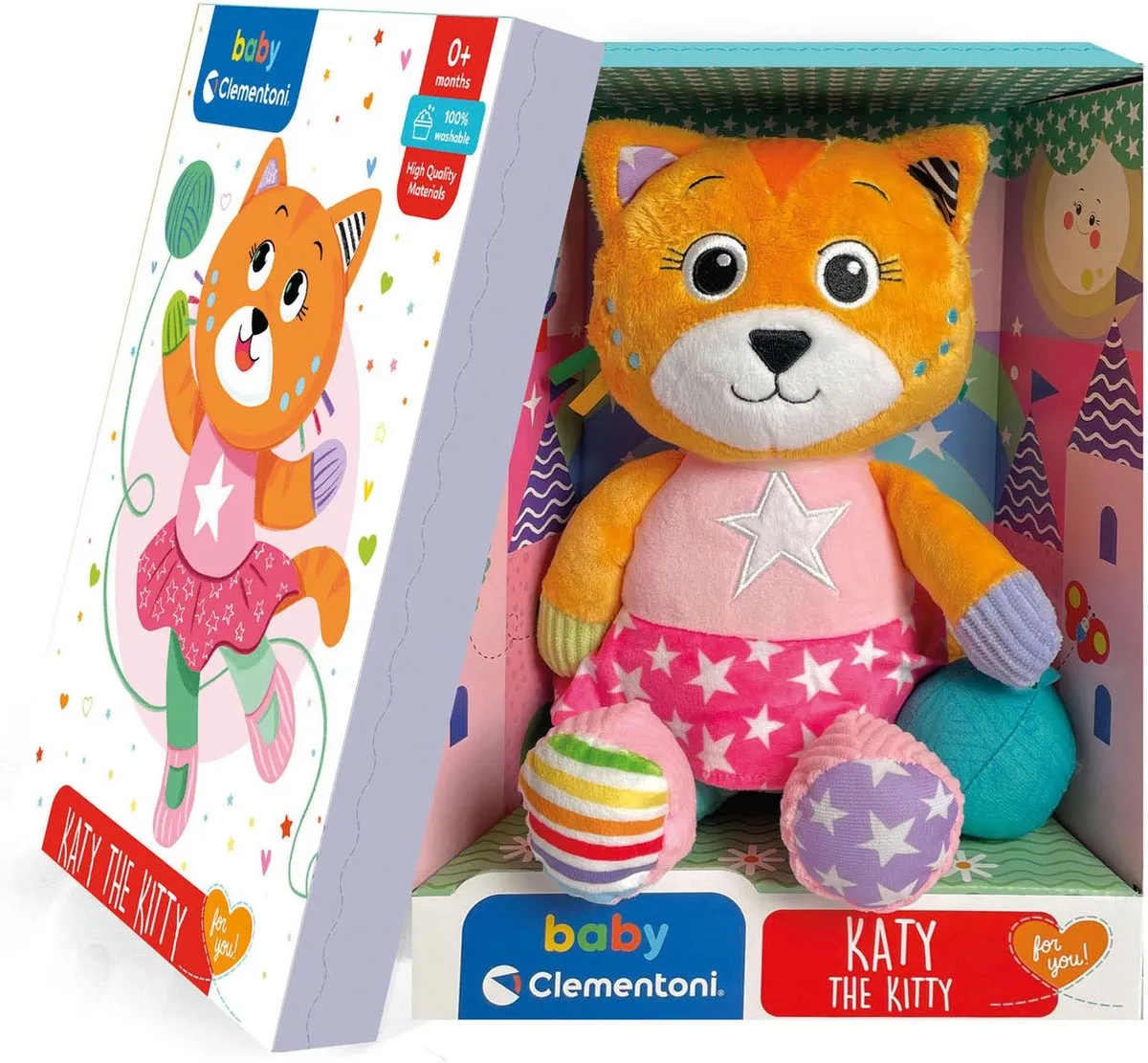 Clementoni Katy the Kitty Knuffel met Geluid - Multicolor - afbeelding 6 van 6