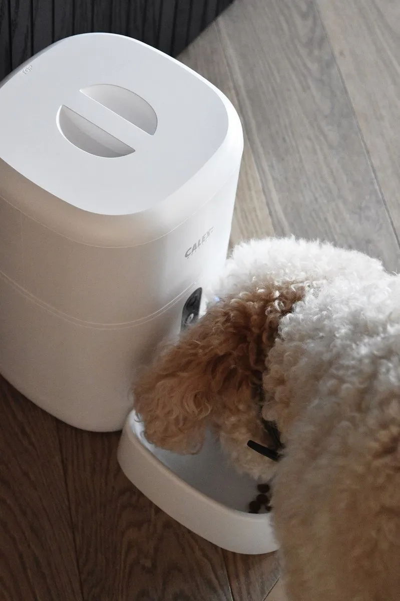 Calex Smart Petfeeder met Camera - 4L - 12 Maaltijden - Grijs