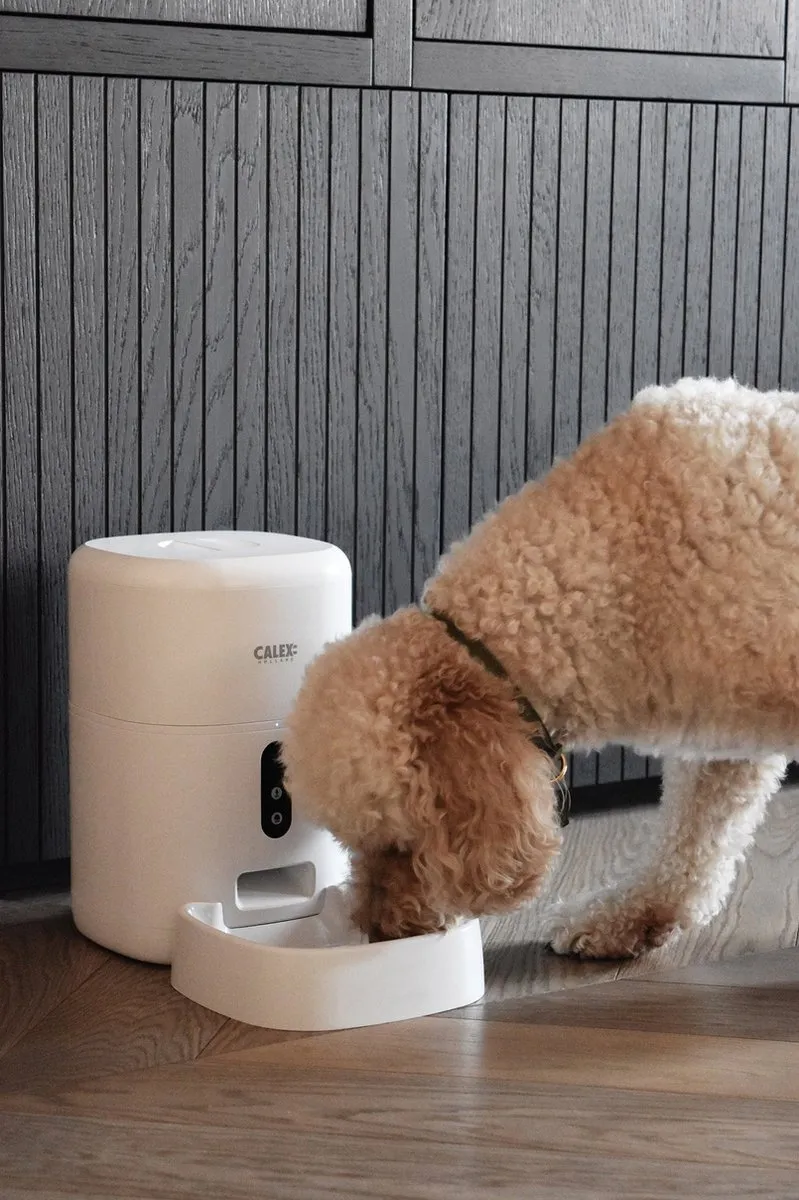 Calex Smart Petfeeder met Camera - 4L - 12 Maaltijden - Grijs