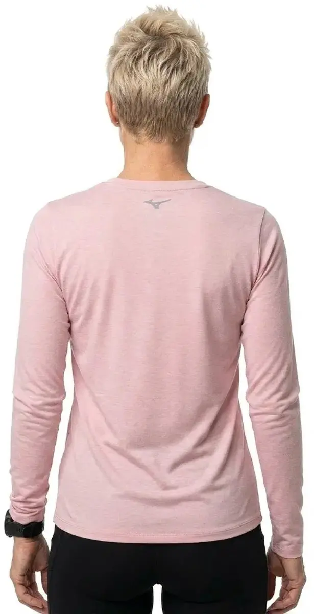 Mizuno Core Impulse T-shirt Dames - Lange mouwen - Bleached Mauve XL - afbeelding 4 van 4
