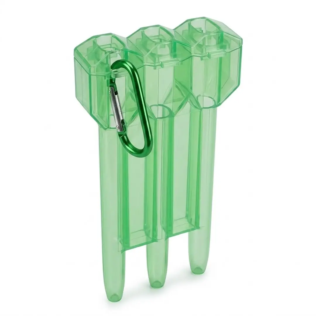 Groen dart etui kunststof draagbare dart case met sluiting darts opbergdoos voor