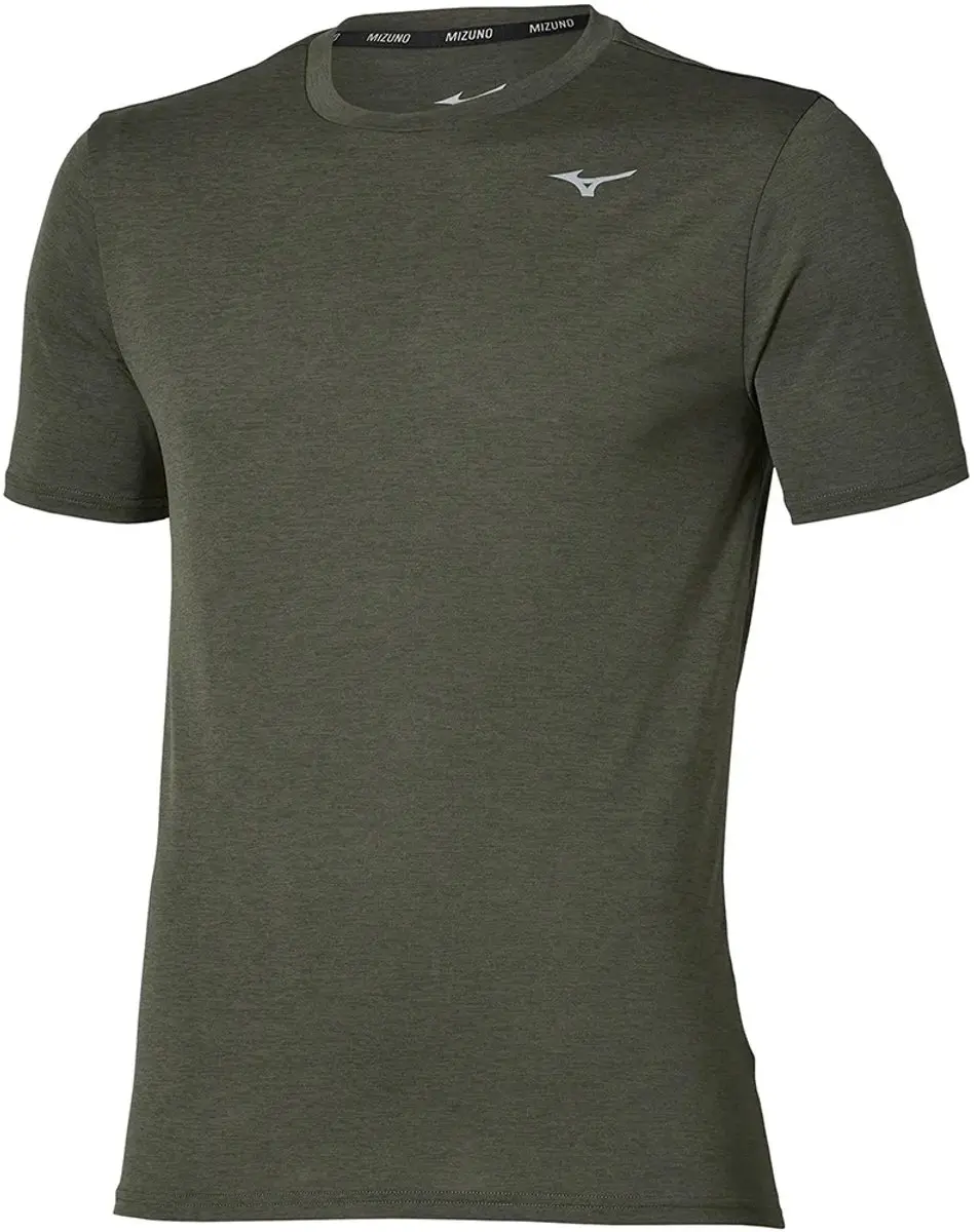 Mizuno Core Run T-shirt Met Korte Mouwen Groen XL Man