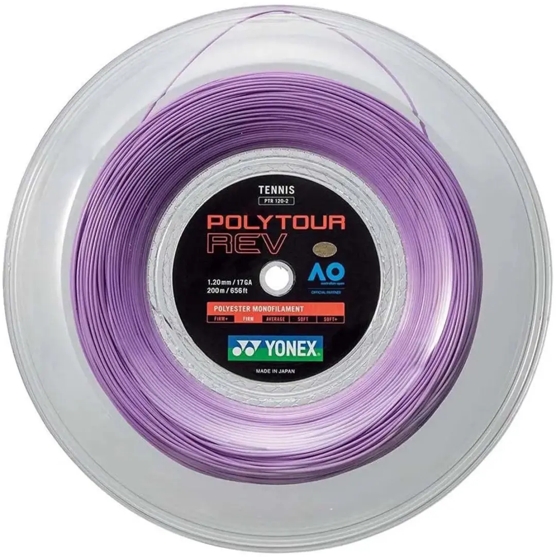 Yonex Polytour Rev 200 M Tennisracketsnaar Transparant 1.20 mm