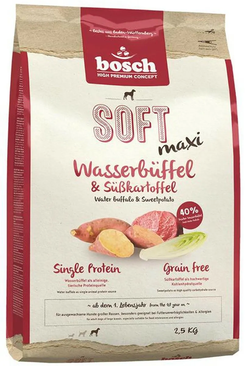Bosch Soft Maxi Hondenvoer Waterbuffel & Zoete Aardappel 2,5kg