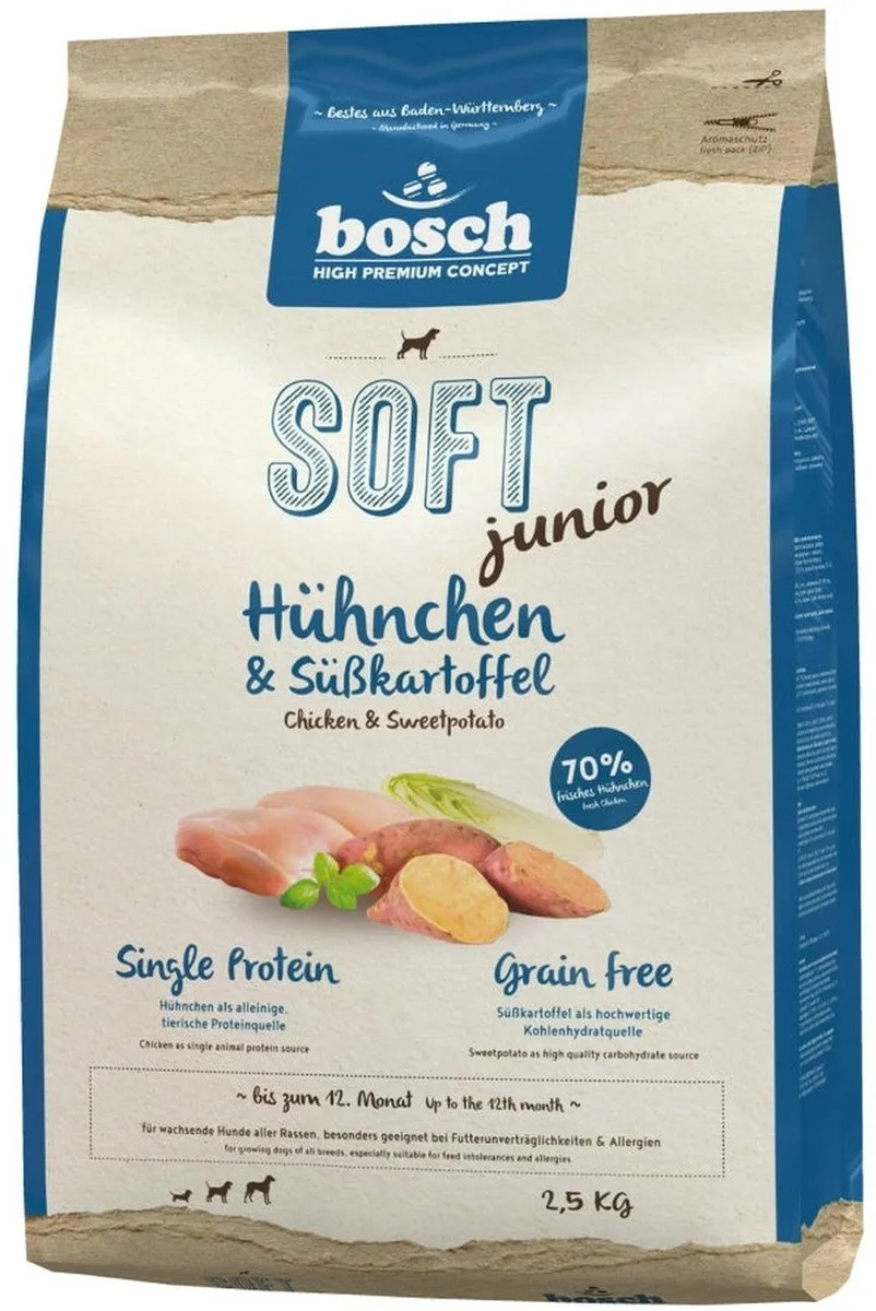 Bosch Soft Junior Hondenvoer Kip & Zoete Aardappel 2,5kg