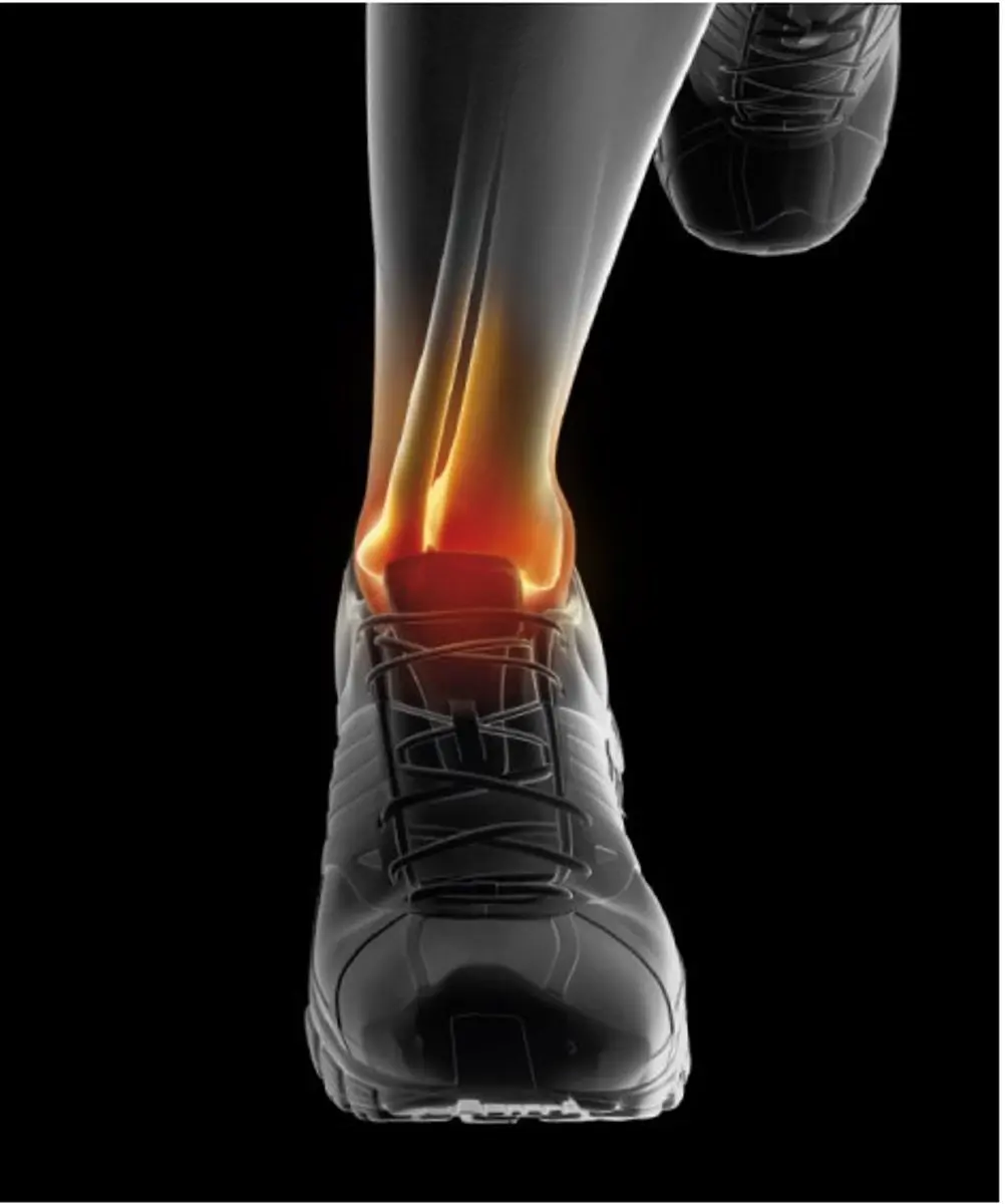 Epitact ErgoStrap Enkelbrace XL - Zwart/Rood - afbeelding 3 van 3