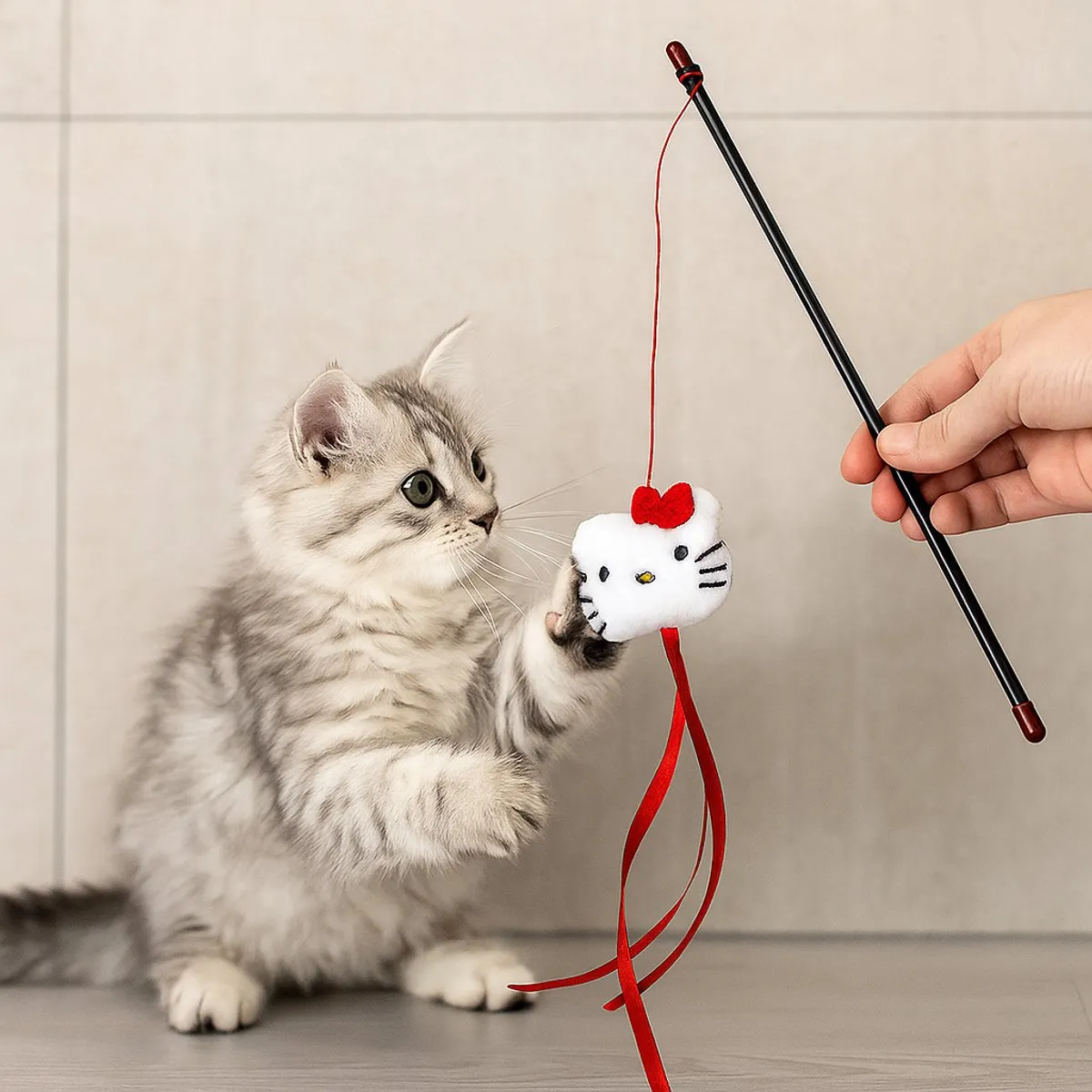 Hello Kitty Kattenspeeltje - Rood