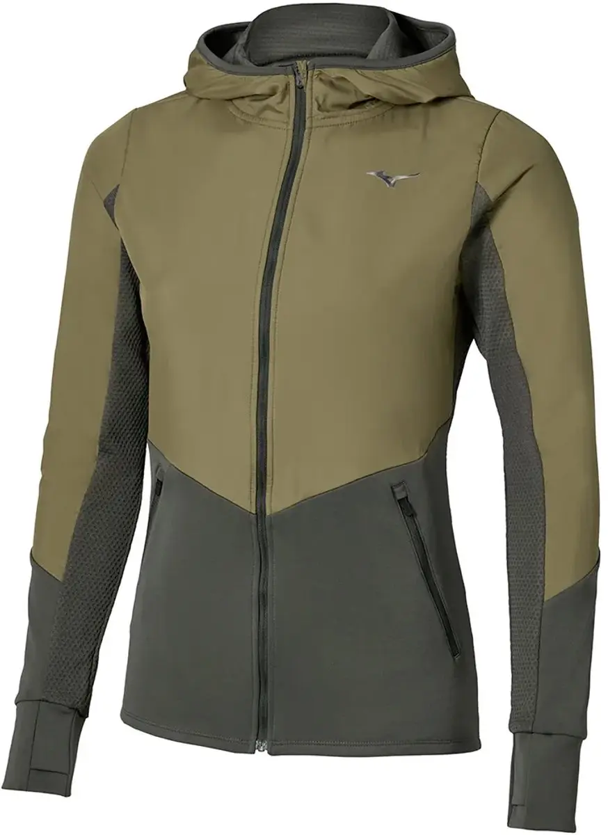 Mizuno Active Wl Hd Sweatshirt Met Rits Groen M Vrouw