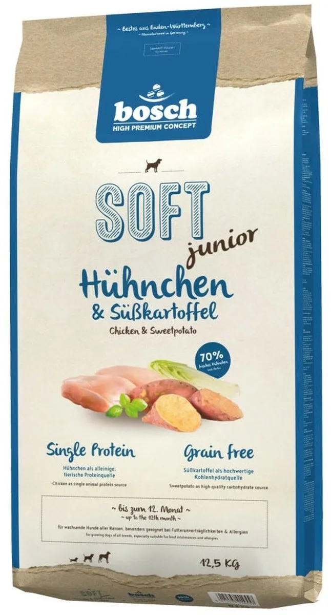 Bosch Soft Junior Hondenvoer Kip & Zoete Aardappel 12,5kg