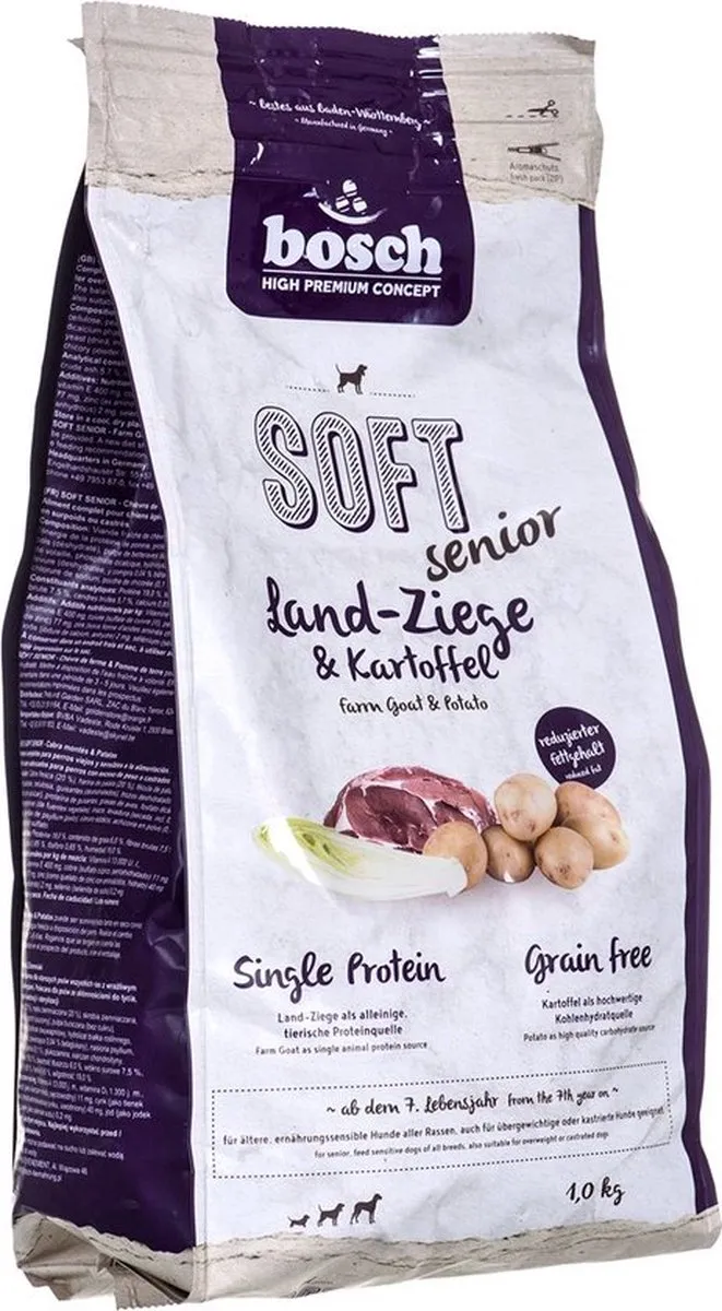 Bosch Soft Senior Hondenvoer Geit & Aardappel 1kg