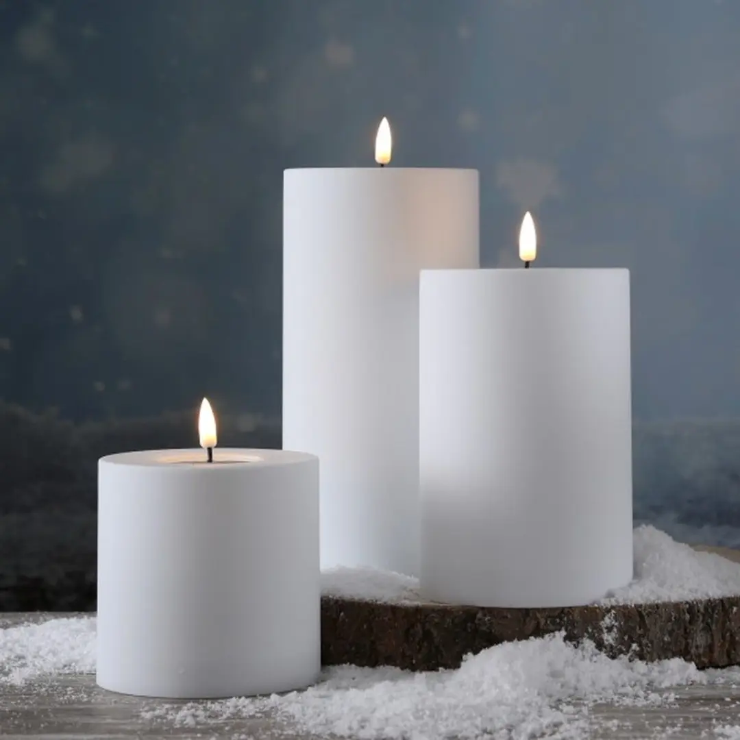 Deluxe Homeart LED Stompkaars Wit 10cm - afbeelding 3 van 3