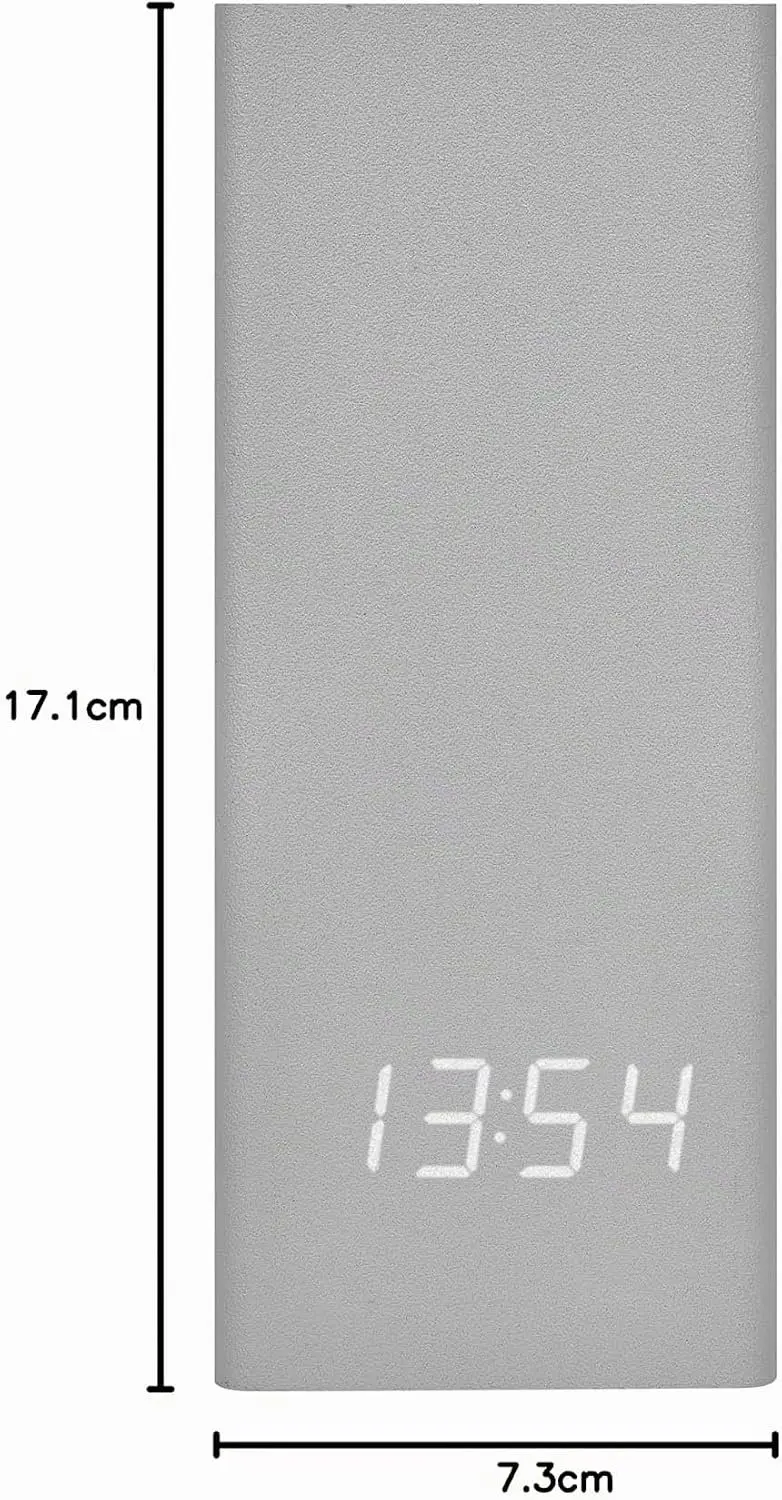 TFA Clocco Desk Digitale Wekker - Grijs - afbeelding 5 van 6