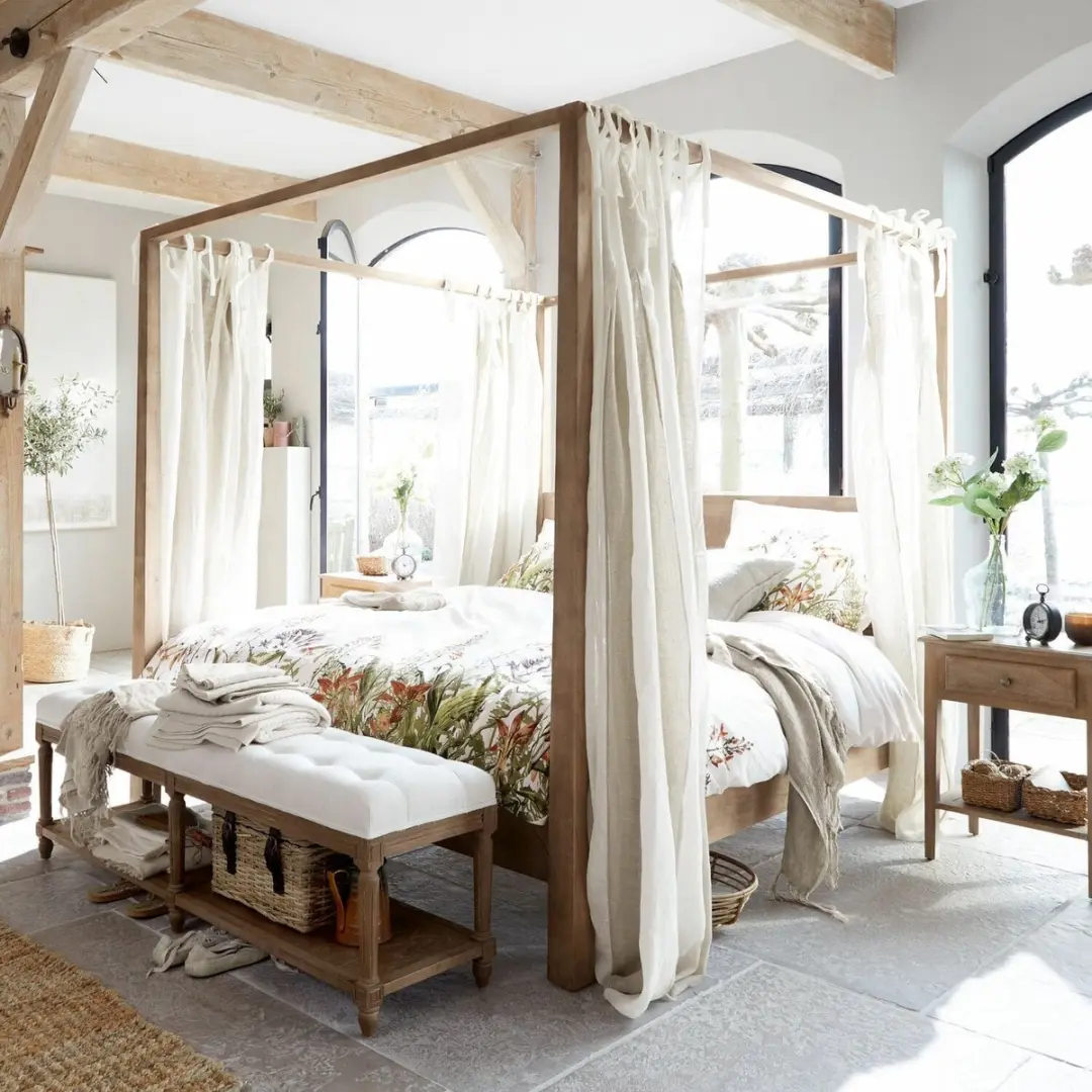 Loberon Bed Milo Eenpersoons - 180x200cm antiekbruin - afbeelding 4 van 6