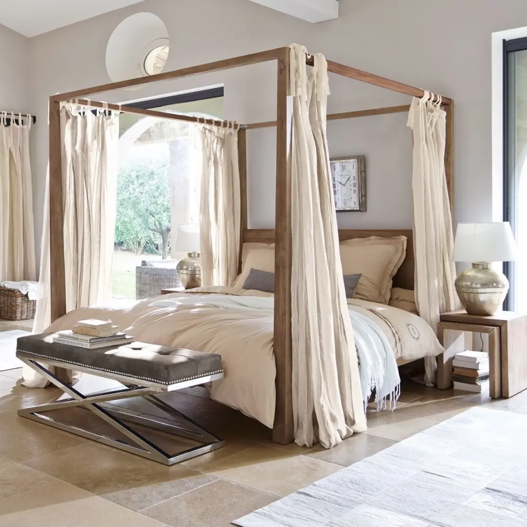 Loberon Bed Milo Eenpersoons - 180x200cm antiekbruin - afbeelding 5 van 6