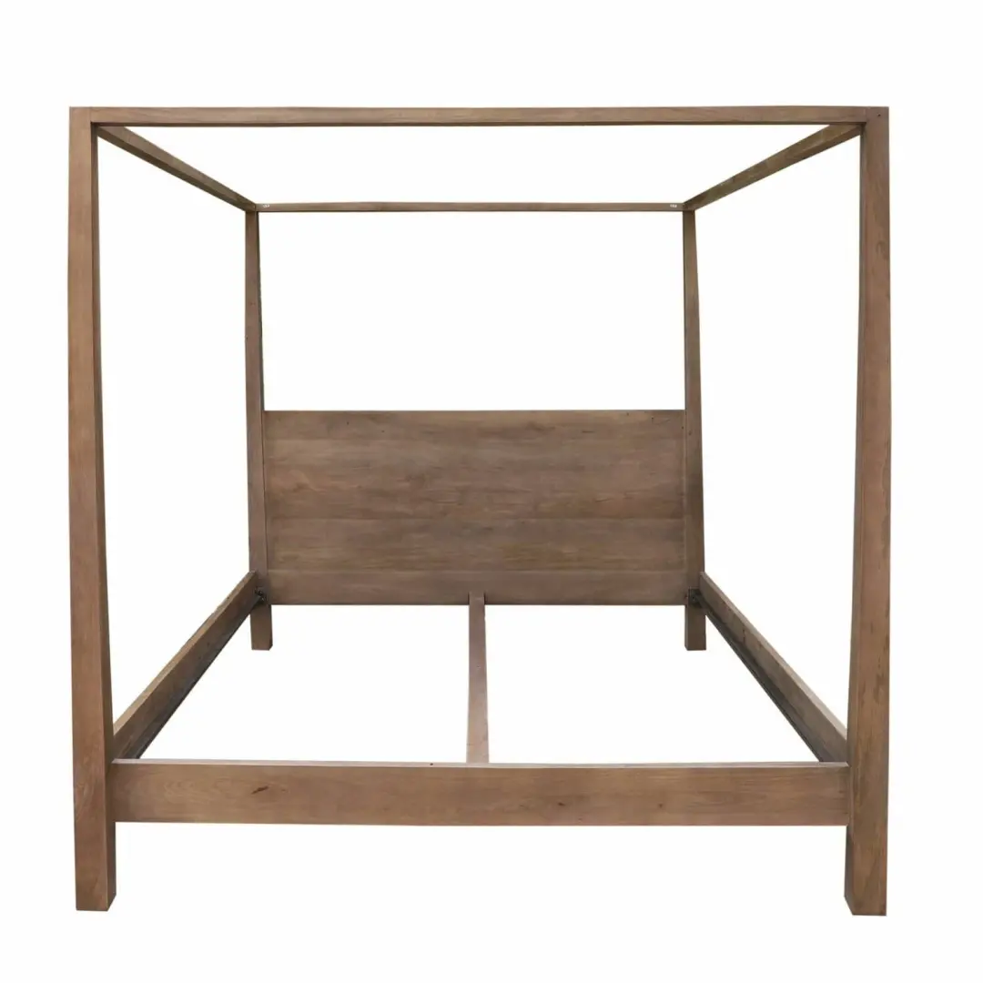 Loberon Bed Milo Eenpersoons - 180x200cm antiekbruin - afbeelding 2 van 6